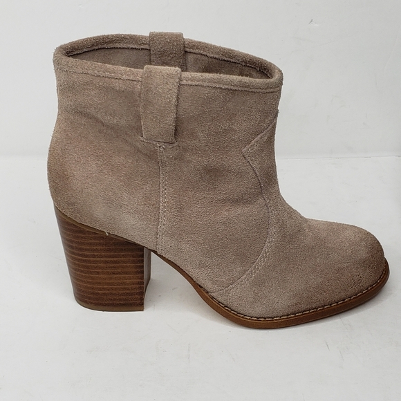 Anthro Splendid Lakota Tan Suede Ankle Booties - Picture 7 of 16